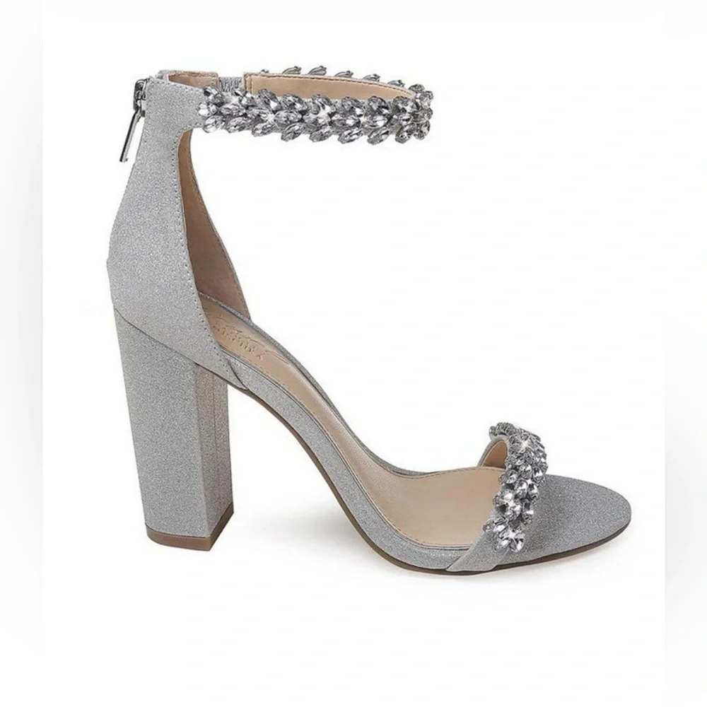 Badgley Mischka Jewel rhinestone strap heels - Picture 2 of 6